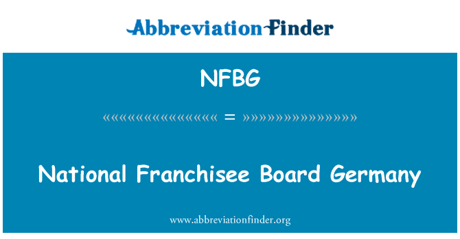 NFBG: National Franchisee Board Germany