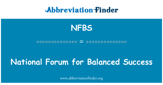 NFBS: Krajowe Forum zrównoważony sukces