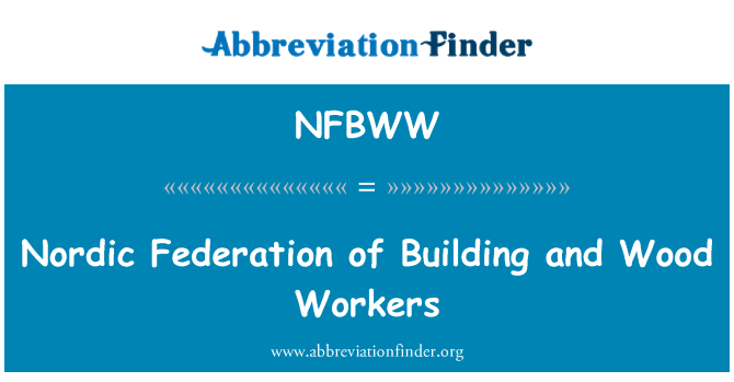 NFBWW: Скандинавските федерация на сградата и дървени работници