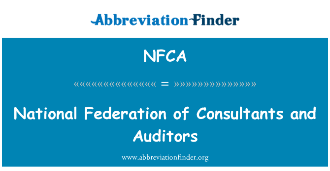 NFCA: کنسلٹنٹس اور کارکردگیوں کے نیشنل فیڈریشن