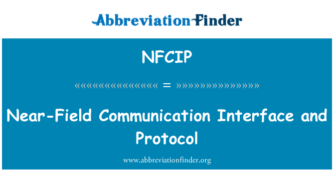 NFCIP: W pobliżu pole komunikatu interfejsu i protokołu