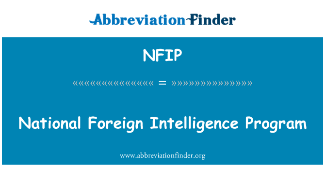 NFIP: Riigi välisriigi luure programm