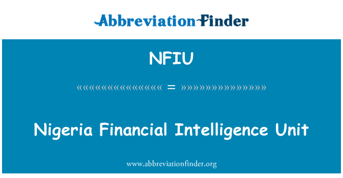 NFIU: Nigeria-Meldestelle