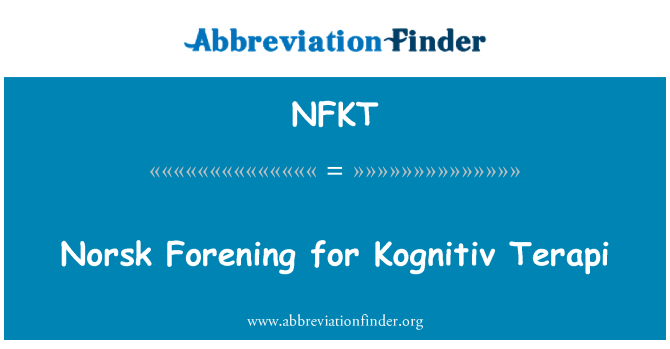 NFKT: Norsk Forening pou Kognitiv Terapi