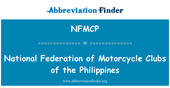 NFMCP: National Federation of Motorcycle Clubs of the Philippines