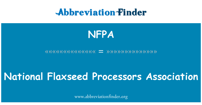 NFPA: Združenje nacionalnih Flaxseed predelovalci