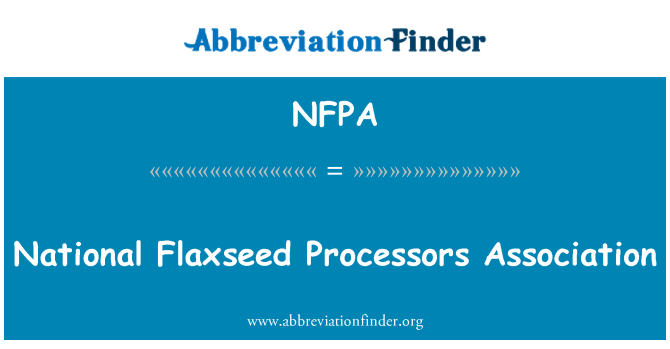 NFPA: National Flaxseed Processors Association