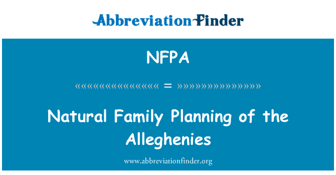 NFPA: L-ippjanar tal-familja naturali tal-Alleghenies