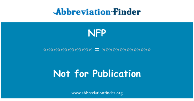NFP: Neskirtas publikavimui