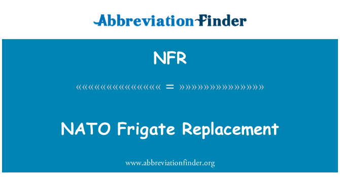 NFR: NATO fregata zamjena