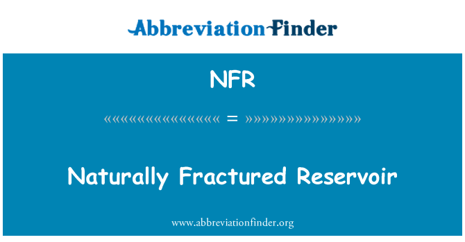 NFR: Naturalmente fraturado reservatório