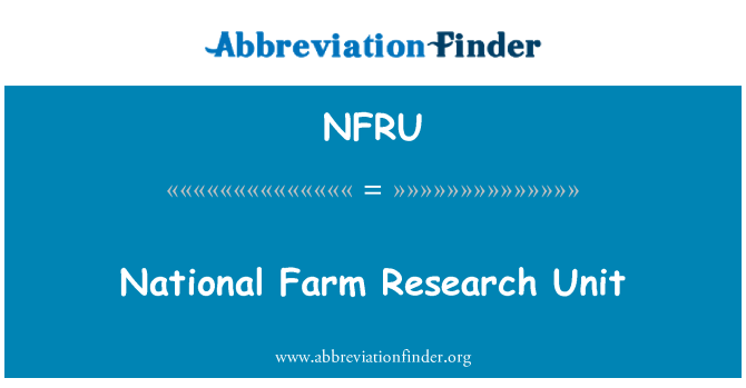 NFRU: Nationale Farm forskningsenhed