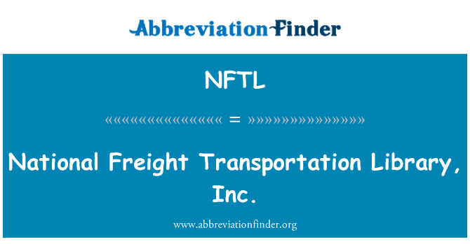 NFTL: Nasional Freight transportasi Perpustakaan, Inc