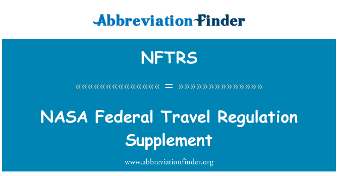 NFTRS: NASA liittovaltion Travel asetus täydentää
