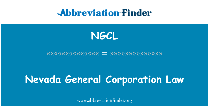 NGCL: Nevada bendrojo pelno įstatymo