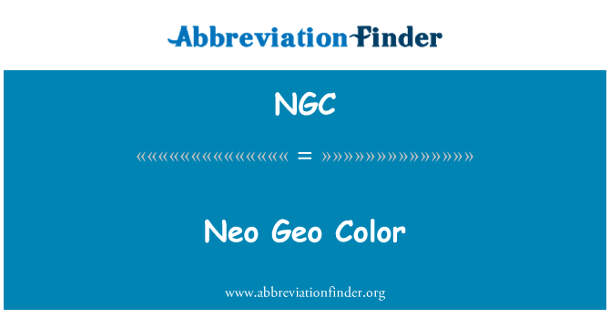 NGC: Neo Geo 色