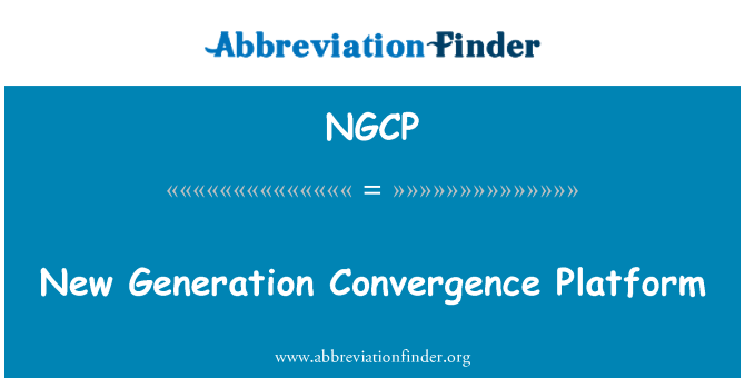 NGCP: Konvergence platforma nové generace