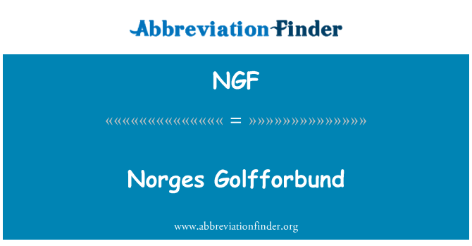 NGF: Norges Golfforbund