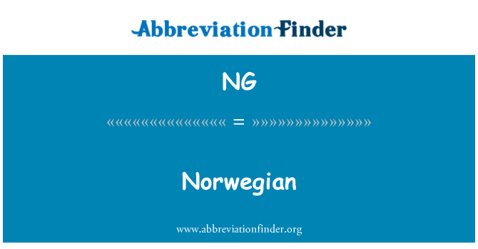 NG: Norwyeeg