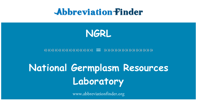 NGRL: Laboratorní zdroje národní Germplasm
