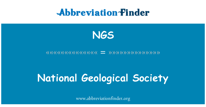 NGS: Kebangsaan Persatuan geologi