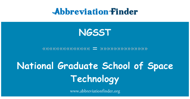 NGSST: Національної вищої школи космічні технології