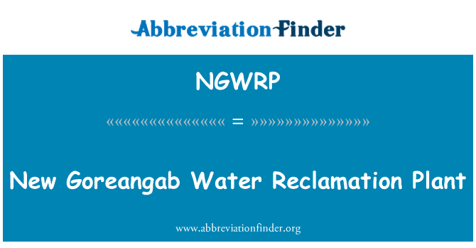 NGWRP: Nouvo Goreangab Récupération plant akwatik