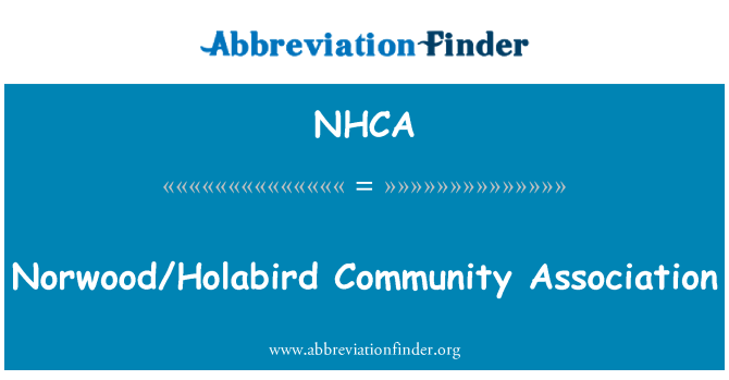 NHCA: Asosyasyon kominote Norwood/Holabird