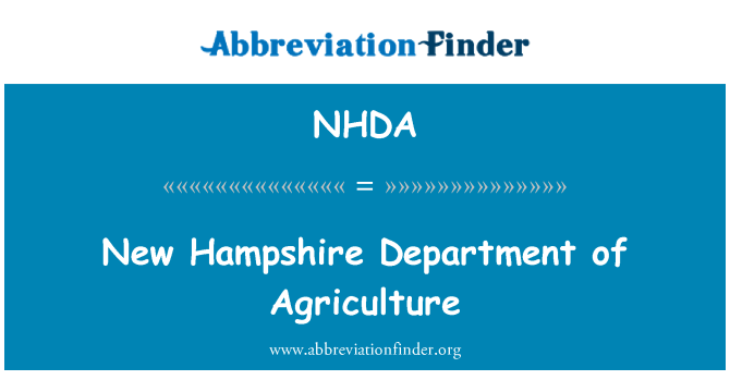 NHDA: Departamentul Agriculturii din statul New Hampshire