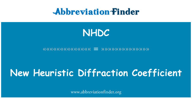 NHDC: Koeffiċjent ta ' Heuristic ta ' Diffraction ġodda