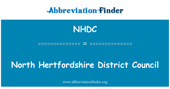 NHDC: North Hertfordshire District Council