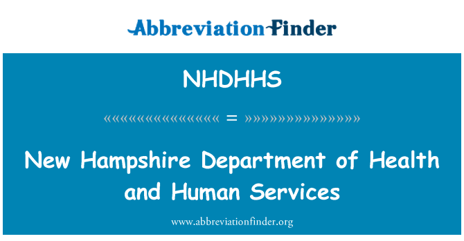 NHDHHS: New Hampshire Department of Health and Human Services