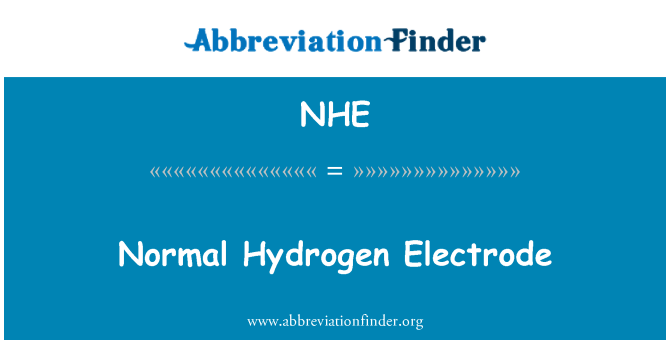 NHE: Normal Hydrogen elektrode