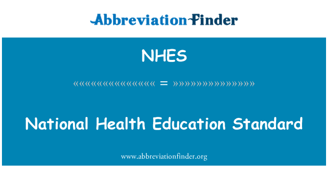 NHES: 全国健康教育标准