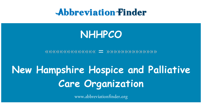 NHHPCO: Нью-Гэмпшир хосписной и паллиативной помощи Организации