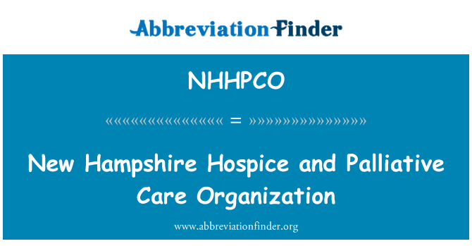 NHHPCO: New Hampshire Hospice dan paliatif perawatan organisasi