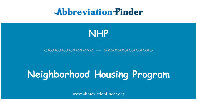 NHP: Nachbarschaft-Gehäuse-Programm