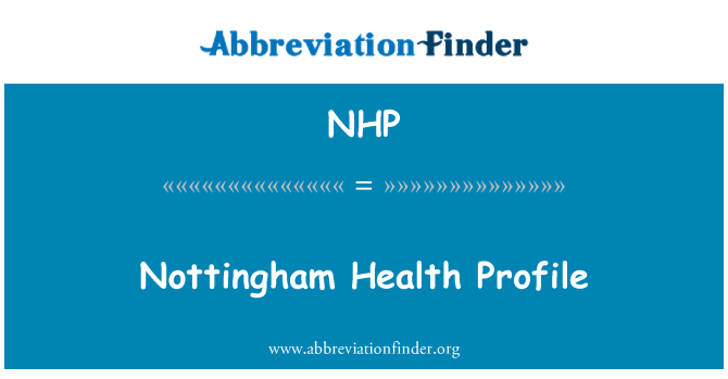 NHP: Nottingham sveikatos profilis