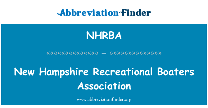 NHRBA: New Hampshire rekreačných jachtárov asociácie