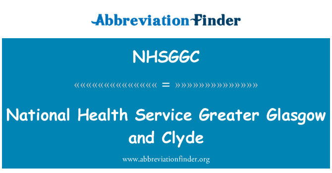 NHSGGC: National Health Service večje Glasgow in Clyde