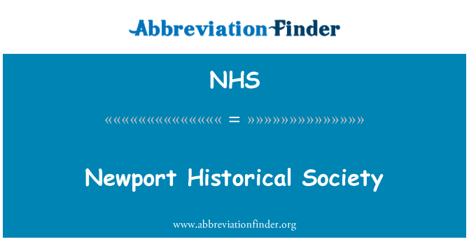 NHS: Newport Historical Society