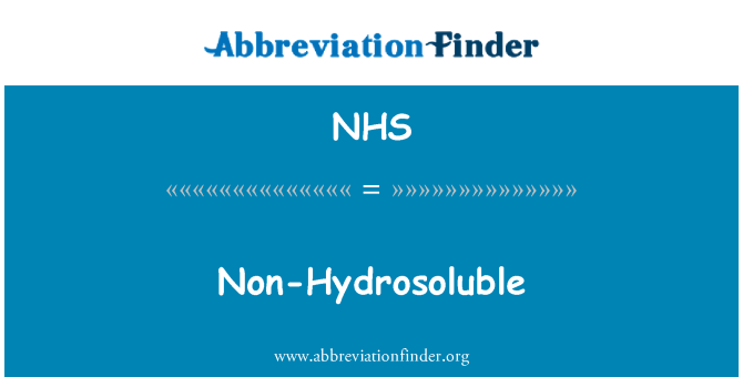 NHS: ไม่ Hydrosoluble