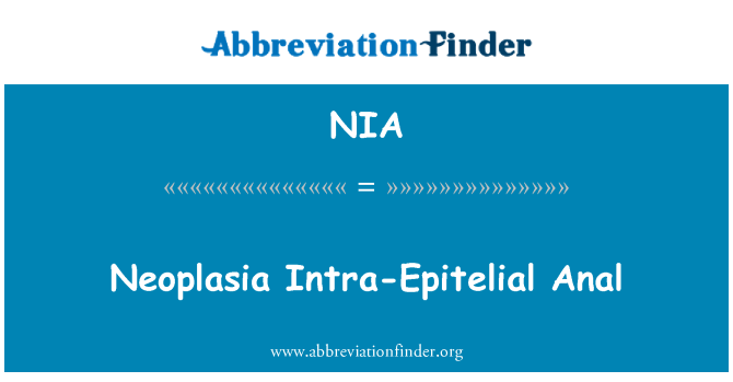 NIA: Neoplazie Intra Epitelová anální