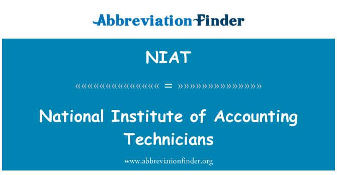 NIAT: National Institute of Accounting Technicians