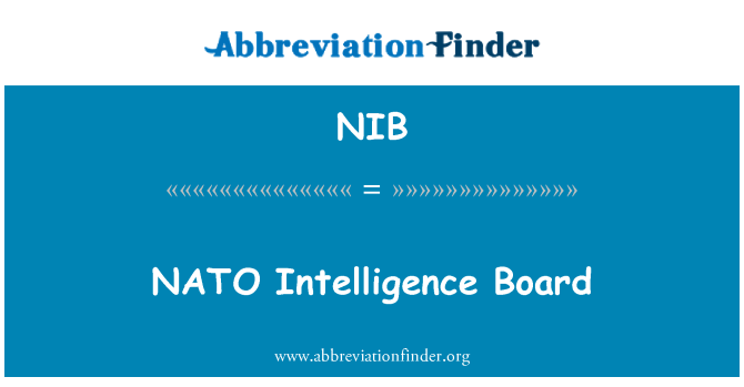 NIB: Consiglio di Intelligence della NATO