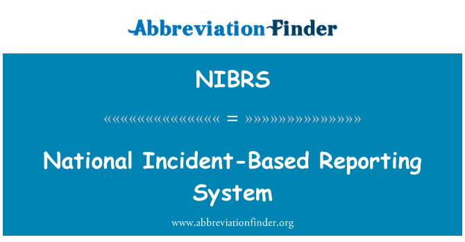 NIBRS: 基於事件的國家報告系統