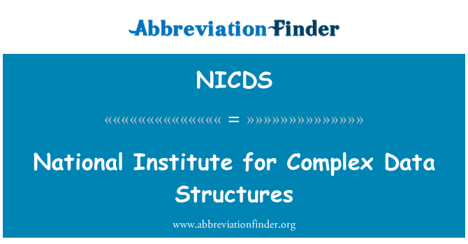 NICDS: 复杂的数据结构研究所