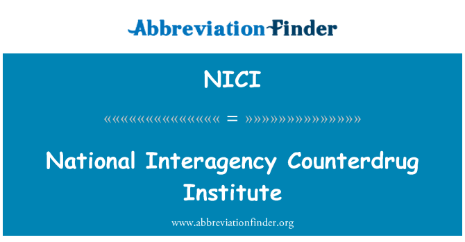 NICI: نیشنل انٹر کوونٹرڈروگ انسٹی ٹیوٹ
