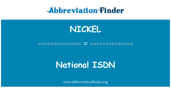 NICKEL: 国家 ISDN