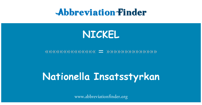 NICKEL: Nationella Insatsstyrkan